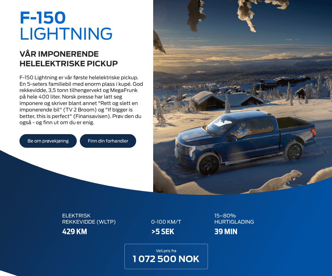 Ford Microsite project image